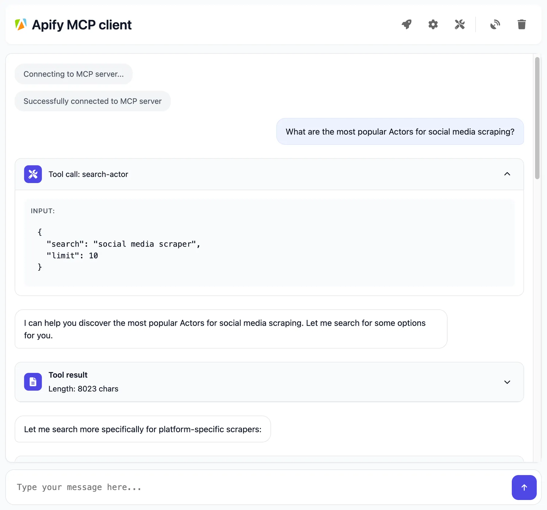 Apify Tester MCP Client