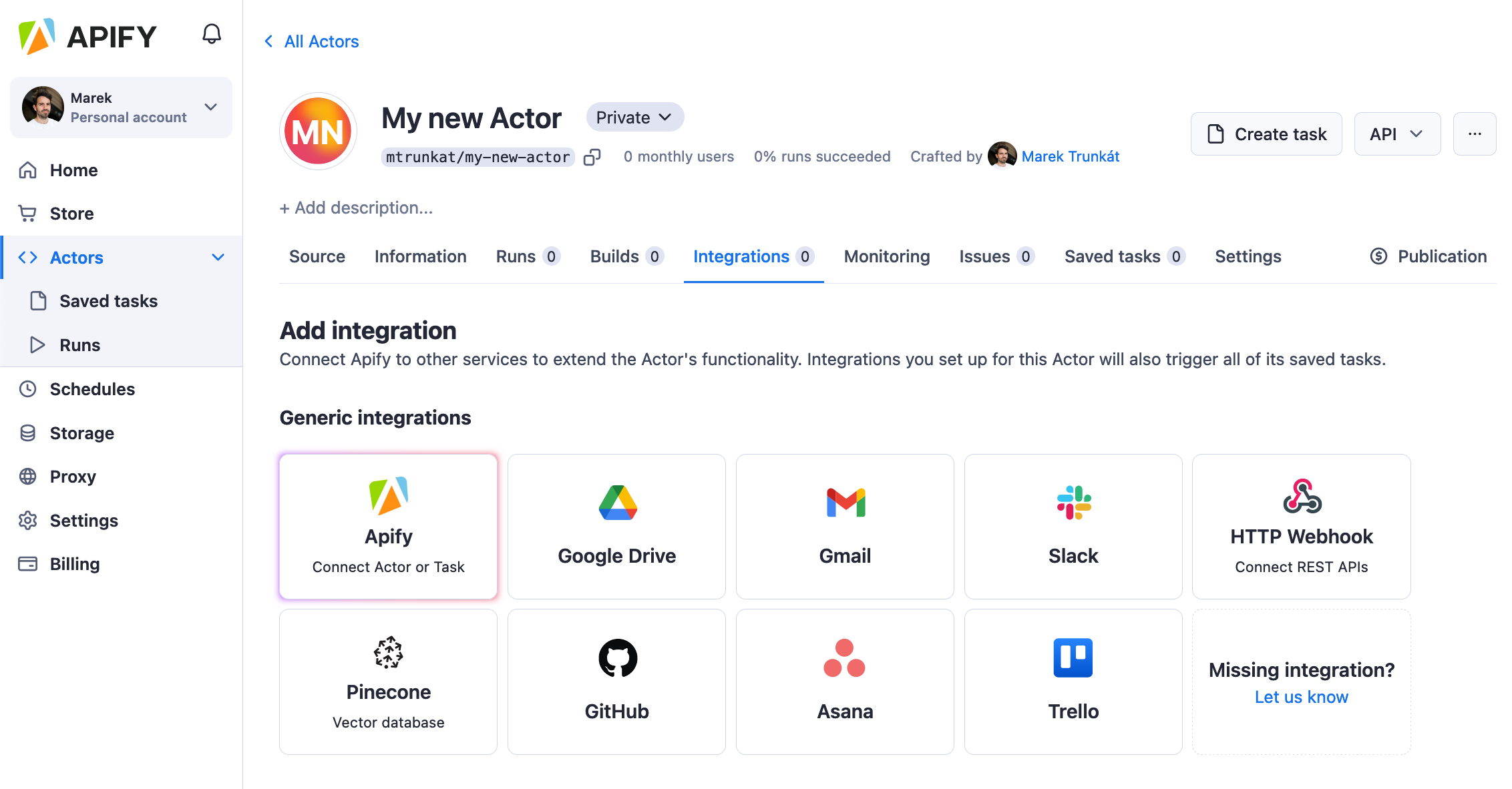 Integration-ready Actors